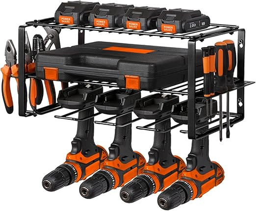 BSRHOME Power Tool Organizer, 3-Tiers Storage Rack for Drill Storage Heavy Duty Tool Organizers a... | Amazon (US)