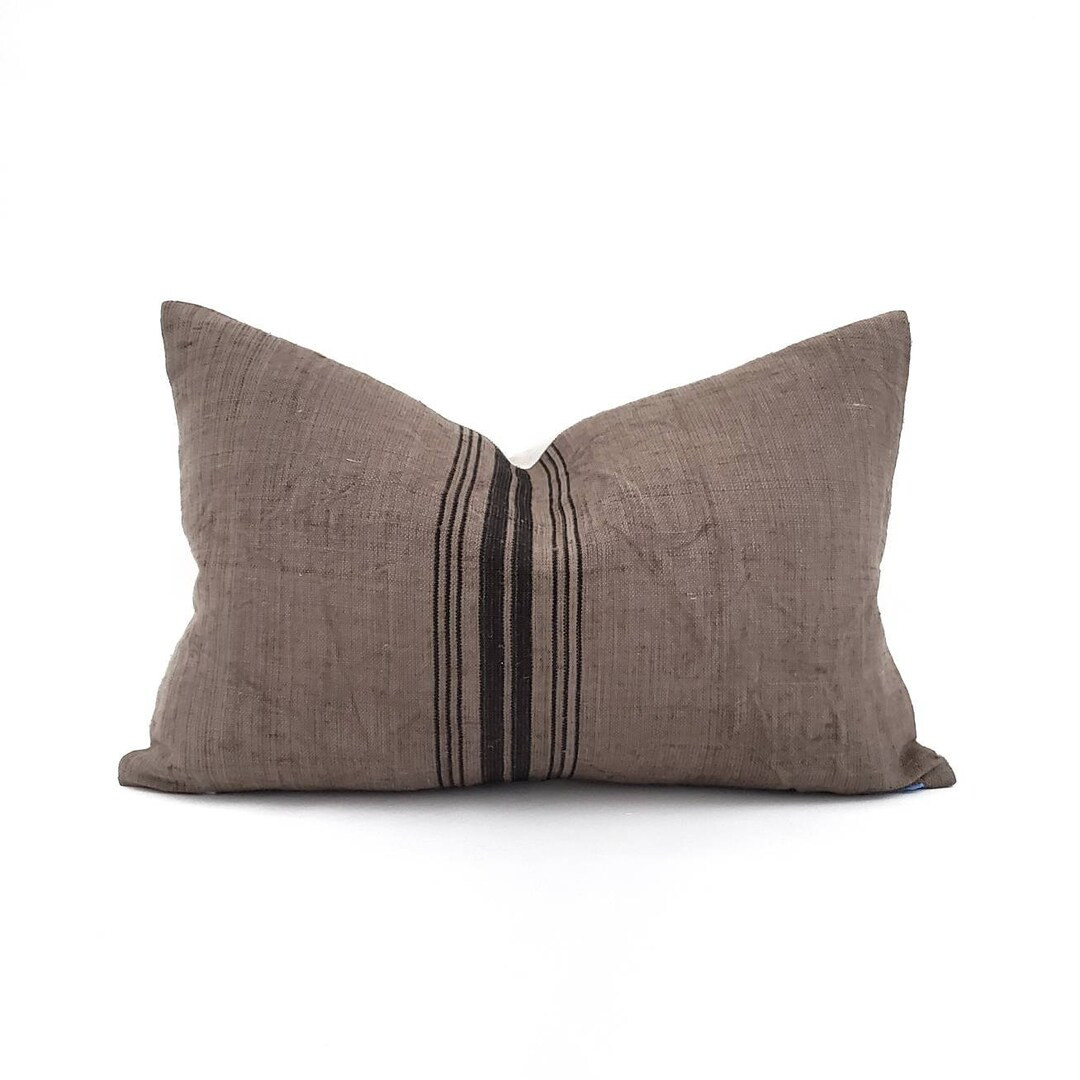 Grainsack Pillow 1320 Mushroom Stripe Grainsack - Etsy Canada | Etsy (CAD)