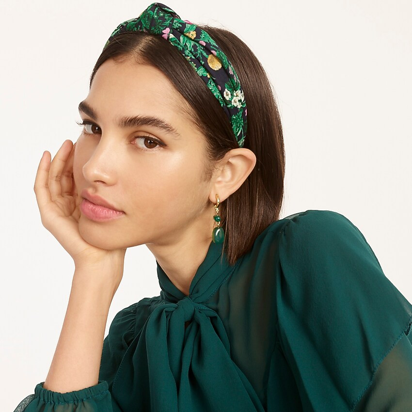 Knot headband in floral print | J. Crew US