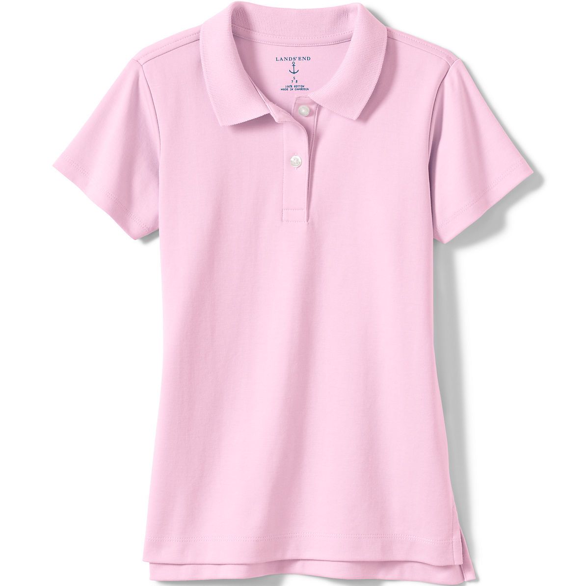 School Uniform Girls Short Sleeve Feminine Fit Interlock Polo Shirt | Lands' End (US)