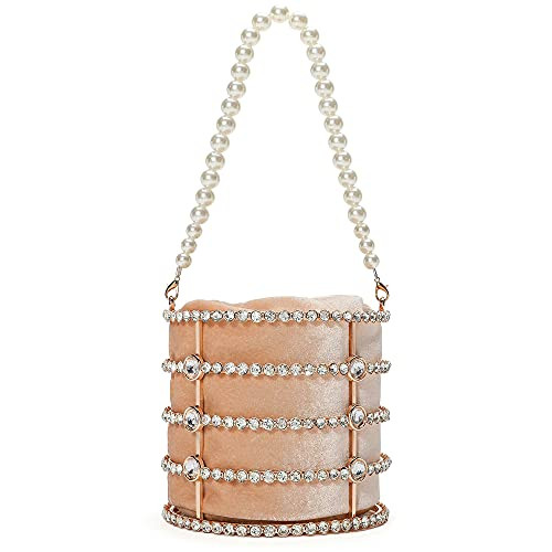 CARIEDO Evening Handbag Women Clutch Purses with Pearl Diamonds for Wedding Prom Birthday Party D... | Amazon (US)