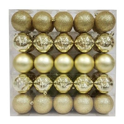 50ct Ornament Set 70mm Gold - Wondershop™ | Target