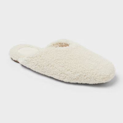 Women's Cozy Alpine Kylar Mule Slippers - Universal Thread™ Off-White 12 | Target