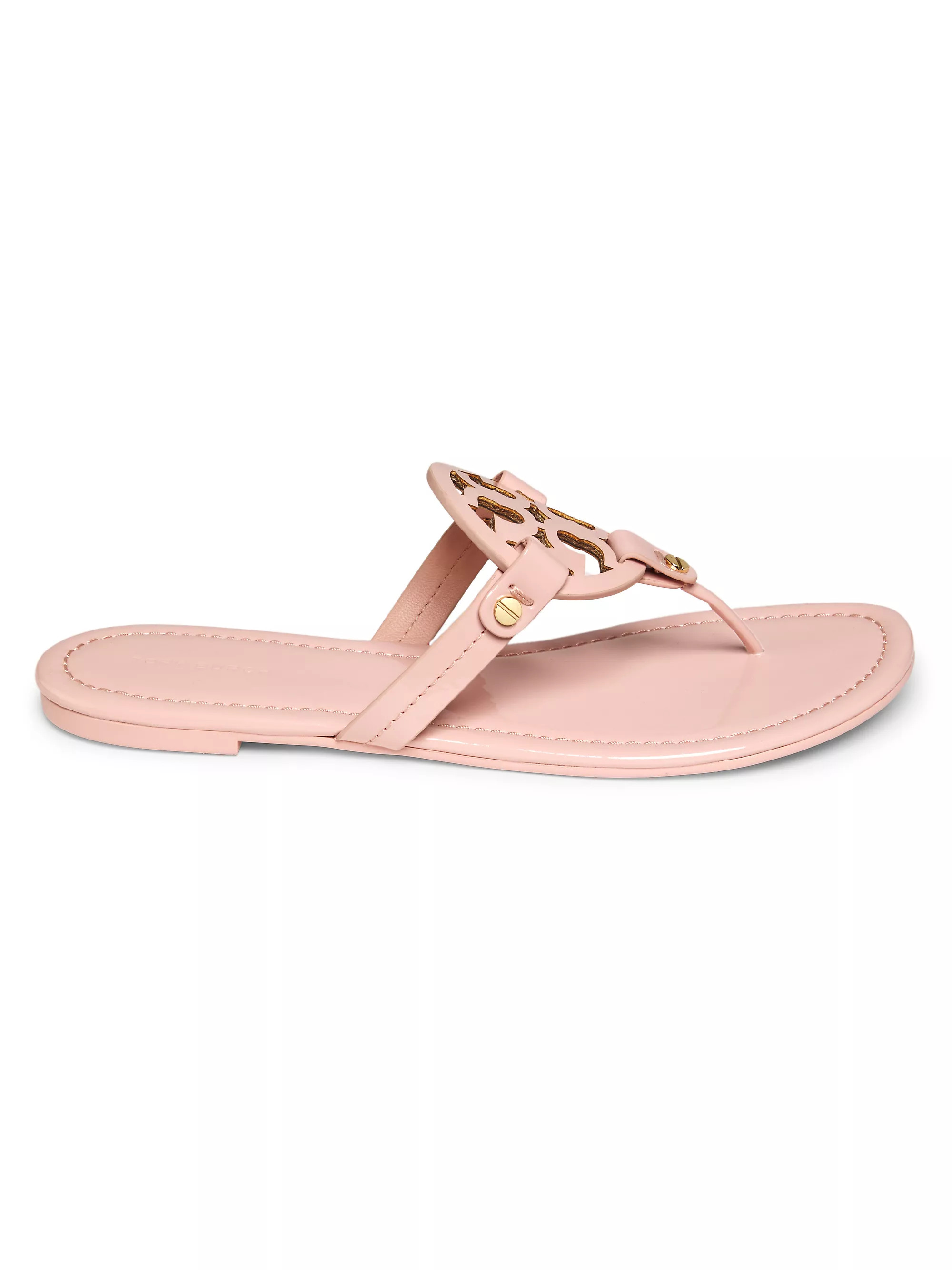 Tory Burch Miller Patent Leather Thong Sandals | Saks Fifth Avenue | Saks Fifth Avenue