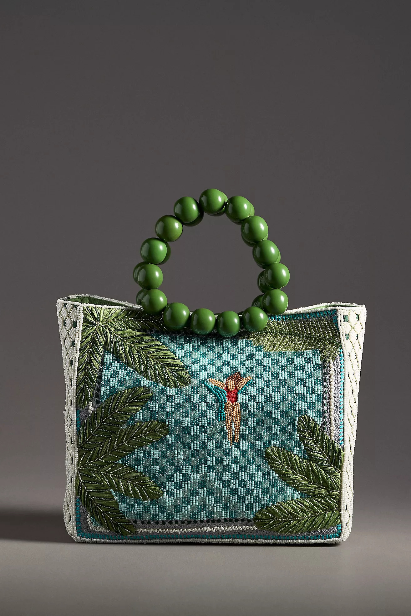 Wood Bead Bracelet Beaded Bag | Anthropologie (US)