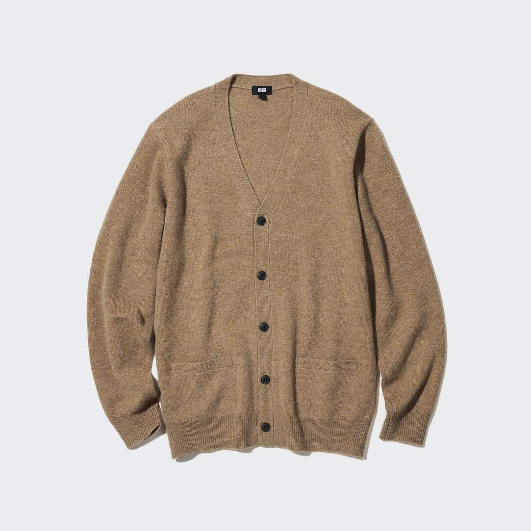 PREMIUM LAMBSWOOL V NECK CARDIGAN | UNIQLO (UK)