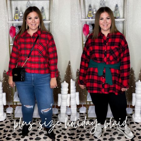Plus size holiday outfits from @walmartfashion! These holiday plaids are so cute and can be dressed up or down. #walmartpartner #walmartfashion

Left top: XXXL, right top: 2X, runs big 

Walmart plus size, plus size outfit, plus size Christmas outfit, casual Christmas outfit, tartan plaid holiday outfit 

#LTKplussize #LTKfindsunder50 #LTKHoliday