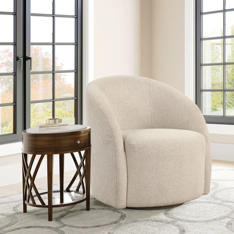 Blaykleigh Upholstered Swivel Barrel Chair | Wayfair North America