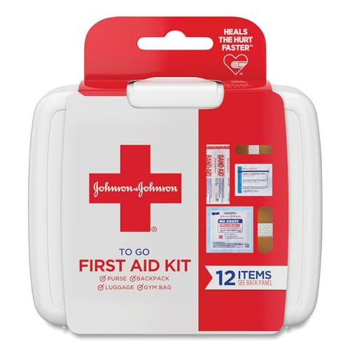 Johnson & Johnson First Aid to Go Portable Mini Travel Kit, 12 Pieces | Amazon (US)