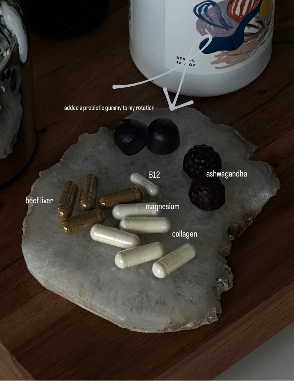 everyday vitamins #ltk #wellness #vitamins #beefliver #magnesium #b12 #ashwagandha #probiotic #collagen 