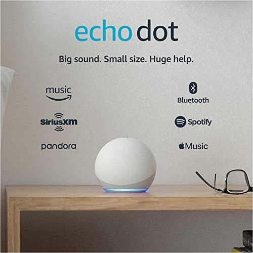 Echo Dot (4th Gen) | Smart speaker with Alexa | Glacier White | Amazon (US)