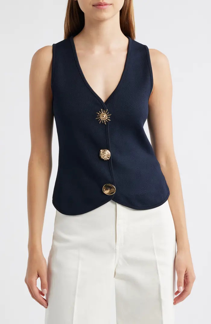 MANGO Statement Button Knit Vest | Nordstrom | Nordstrom