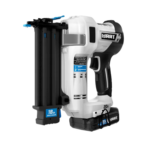 HART 20-Volt 18-Gauge 2-Inch Brad Nailer Kit (1) 20-Volt Lithium-Ion 1.5Ah Battery | Walmart (US)
