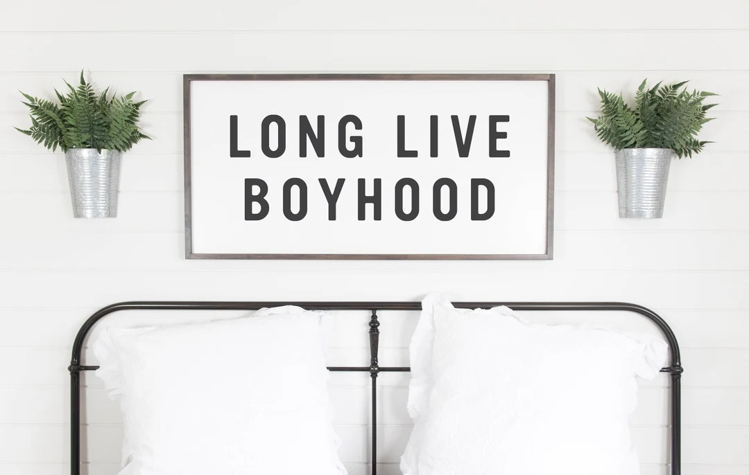 Long Live Boyhood Sign Wood Signs Boys Bedroom Decor Boys - Etsy | Etsy (US)