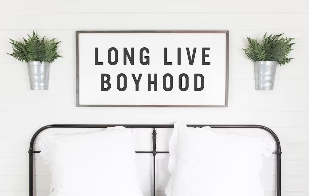 Long Live Boyhood Sign Wood Signs Boys Bedroom Decor Boys - Etsy | Etsy (US)