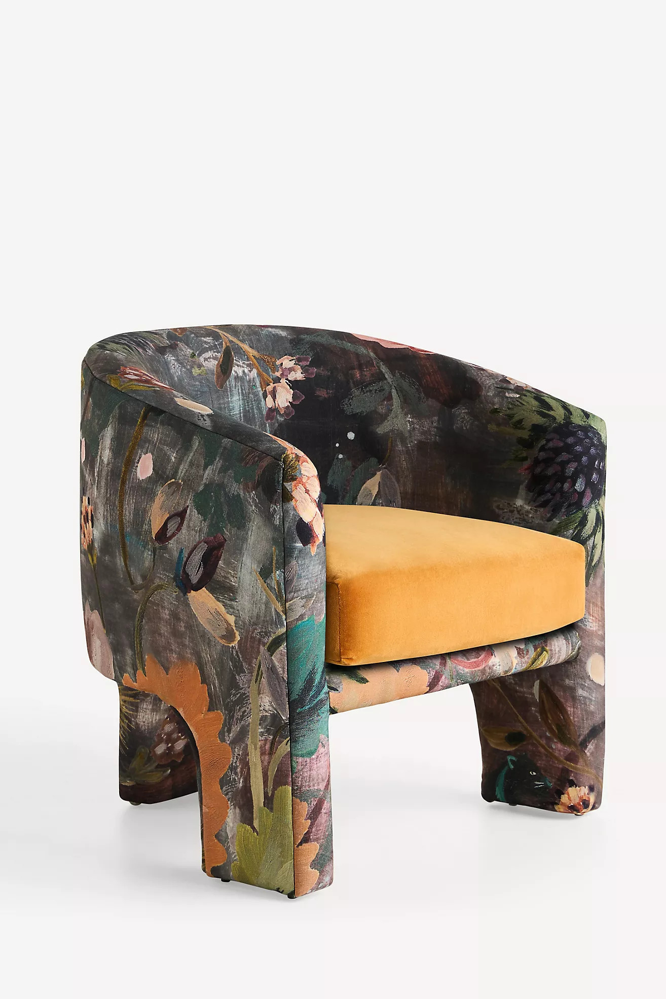 Effie Lena Velvet Tripod Chair | Anthropologie (US)