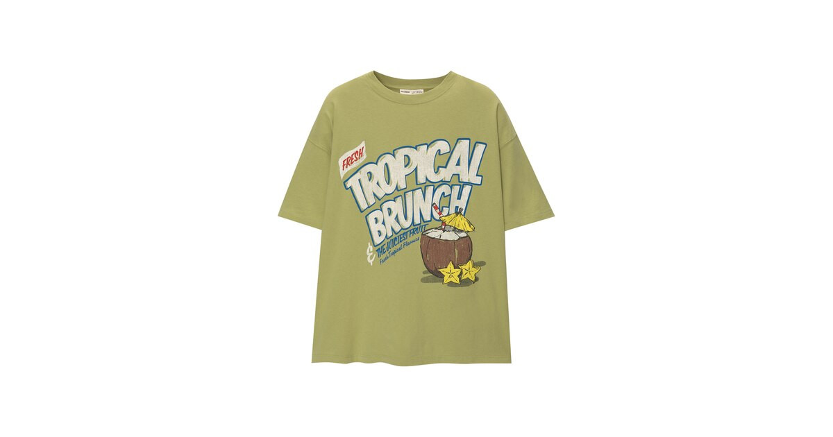 Pull&Bear T-Shirt in Kiwi | ABOUT YOU (DE)