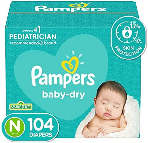 Pañales tamaño recién nacido/talla 0 (< 10 libras), 104 unidades - Pañales desechables para b... | Amazon (US)