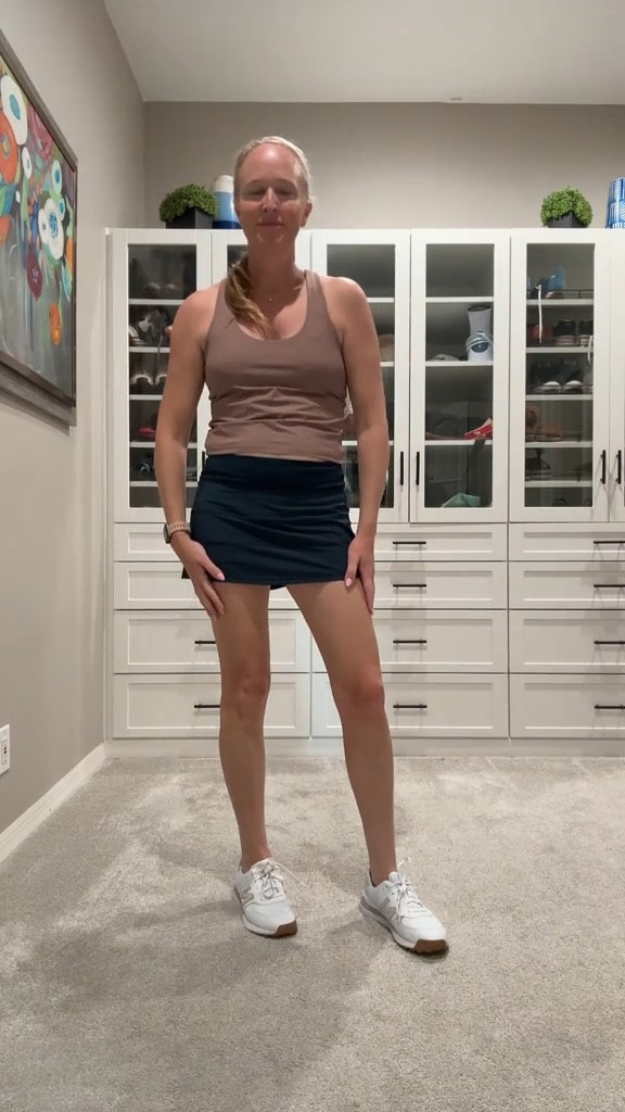 Over 40 golf outfits for when it is so hot! Built in bra and lined shirt for the win. Also loving my neutral golf shoes! 

#LTKSeasonal #LTKOver40 #LTKActive