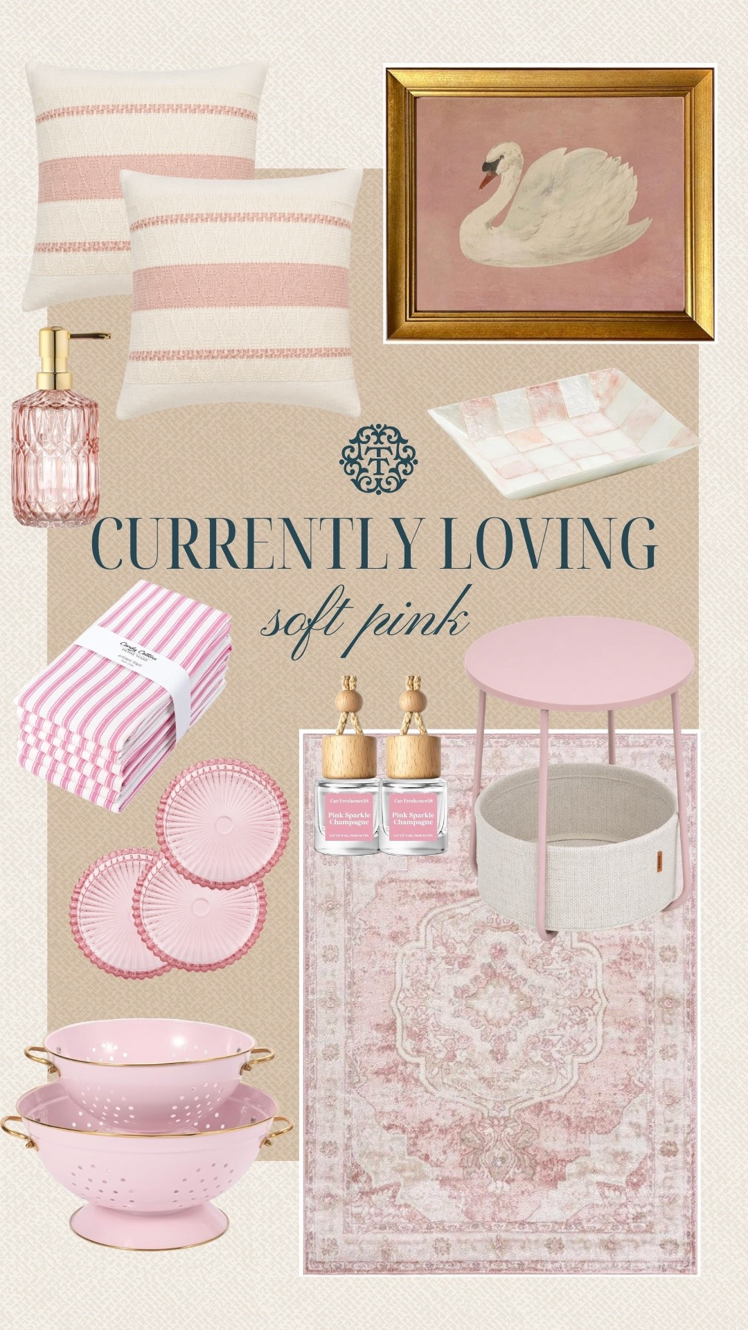 We pulled a soft pink mix that keeps everything feeling light but still pulled together. The pillows, glassware, and little accents all tie in without competing. Easy updates like this work for a living room refresh, a bedroom corner, or even a small guest space.

#LTKMidsize #LTKOver40 #LTKSeasonal