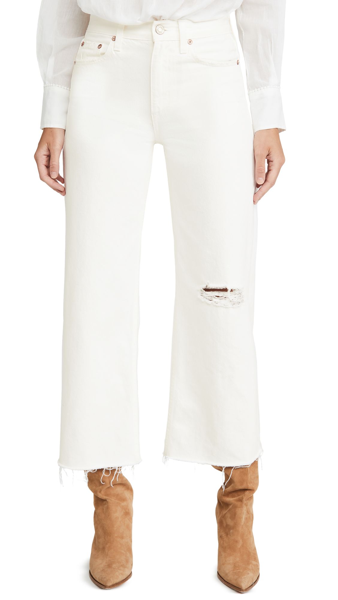 TRAVE Audrey Crop Wide Leg Jeans | Shopbop