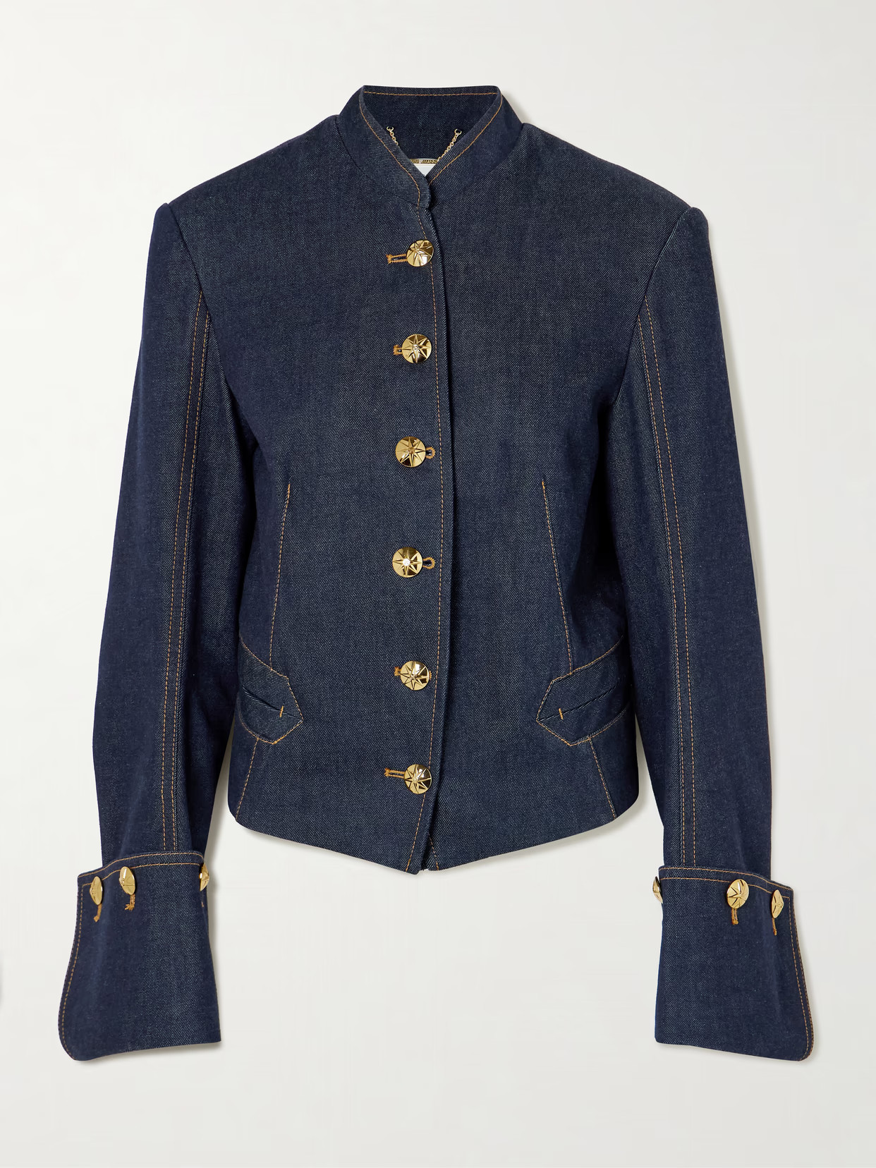 Zimmermann - Button-embellished Denim Jacket - Blue | NET-A-PORTER (US)