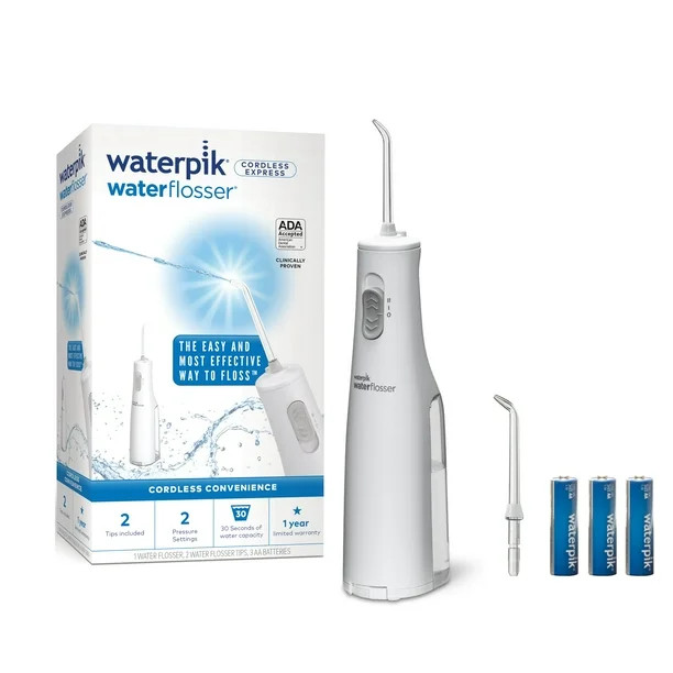 Waterpik Cordless Express Portable Water Flosser Oral Irrigator, White - Walmart.com | Walmart (US)