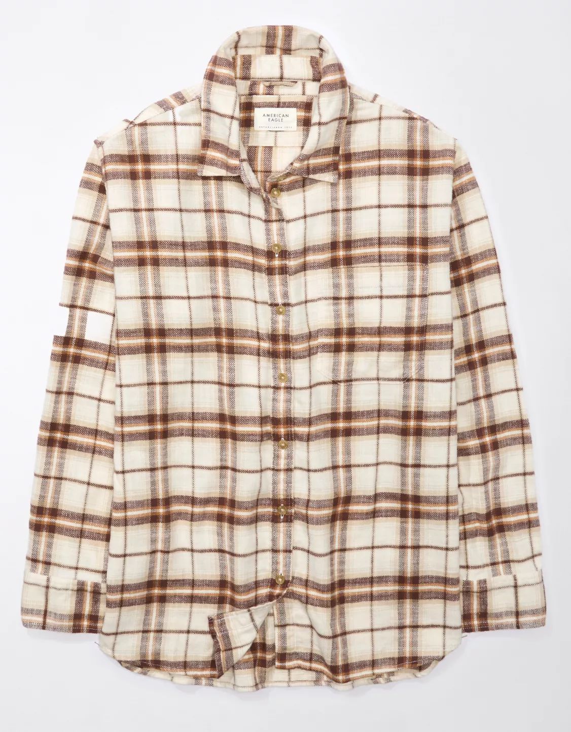 AE Oversized Plaid Flannel Shirt | American Eagle Outfitters (US & CA)
