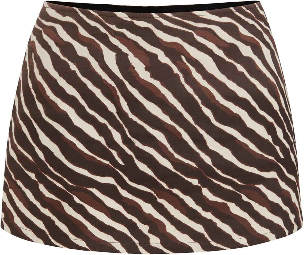 CIDER Skort for Women Split Low Waist Skort Bodycon Woven Plain Lined Short | Amazon (US)
