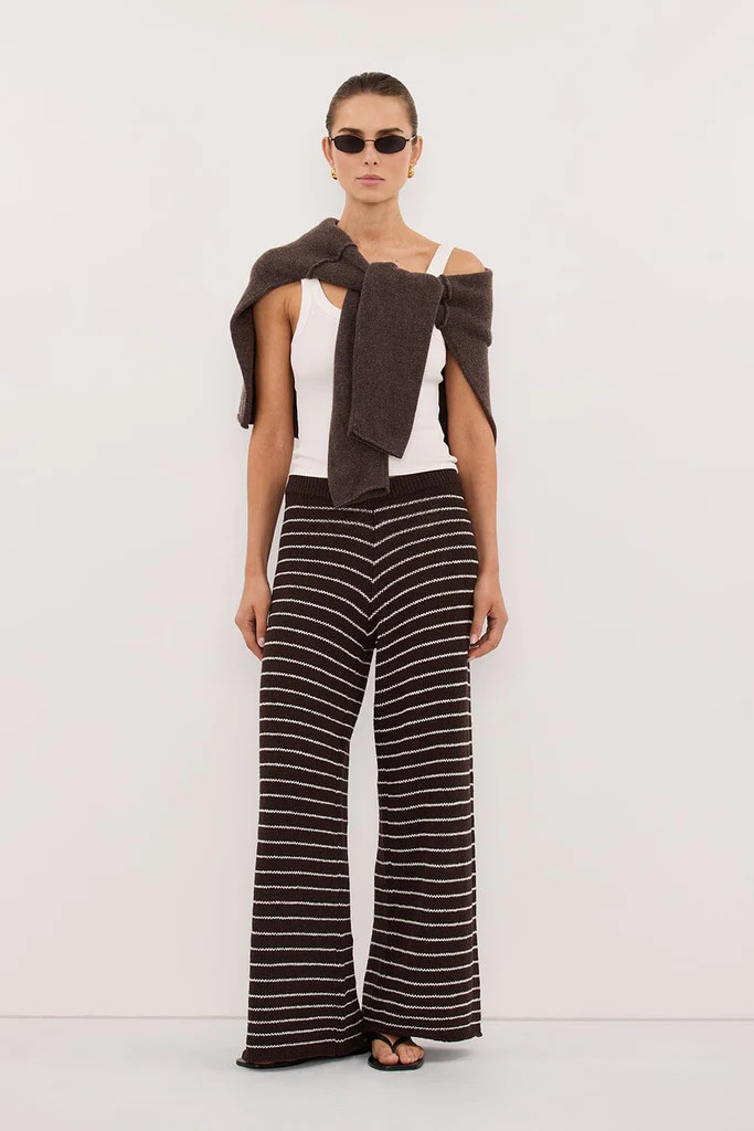 ASPEN CHOC STRIPE KNIT PANT | DISSH