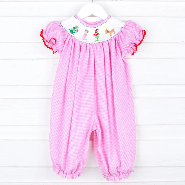 Mr. Grouch Smocked Long Bubble | Classic Whimsy