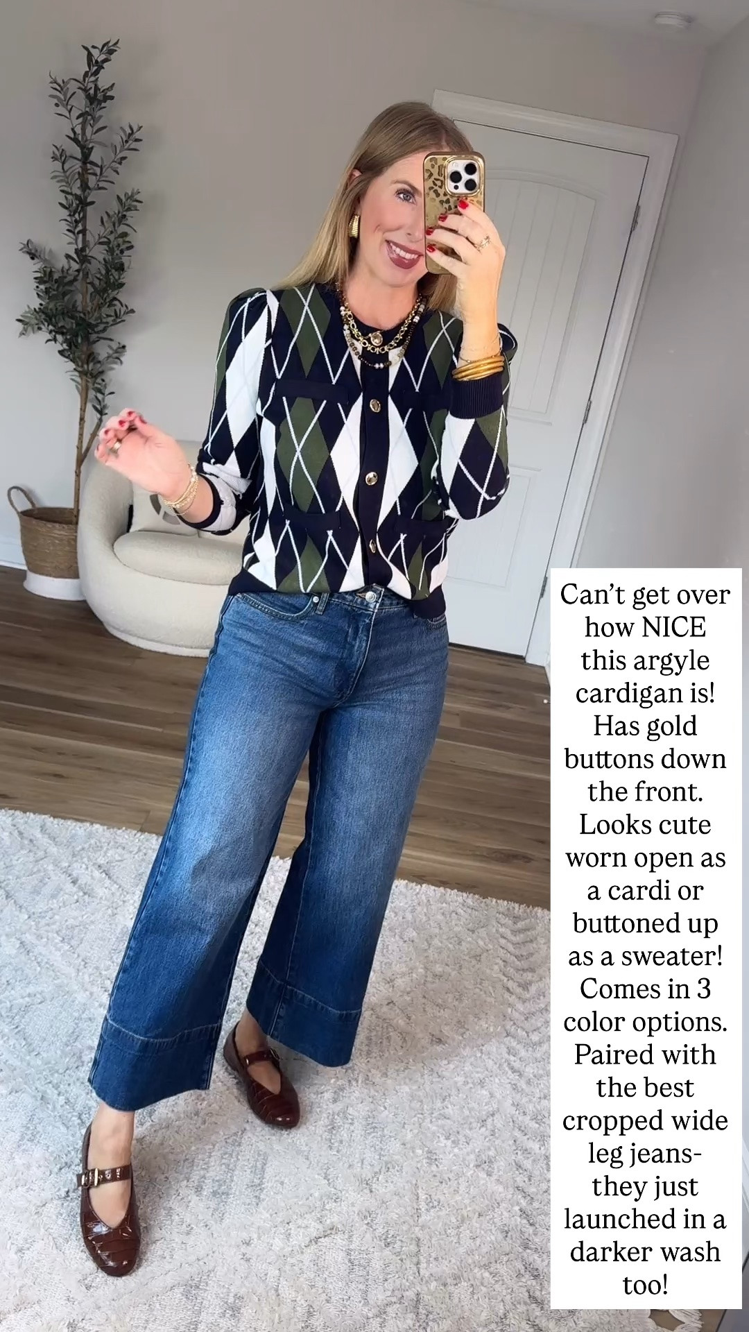 Argyle cardigan and cropped jeans outfit from Walmart

#LTKootd #LTKxWalmart
