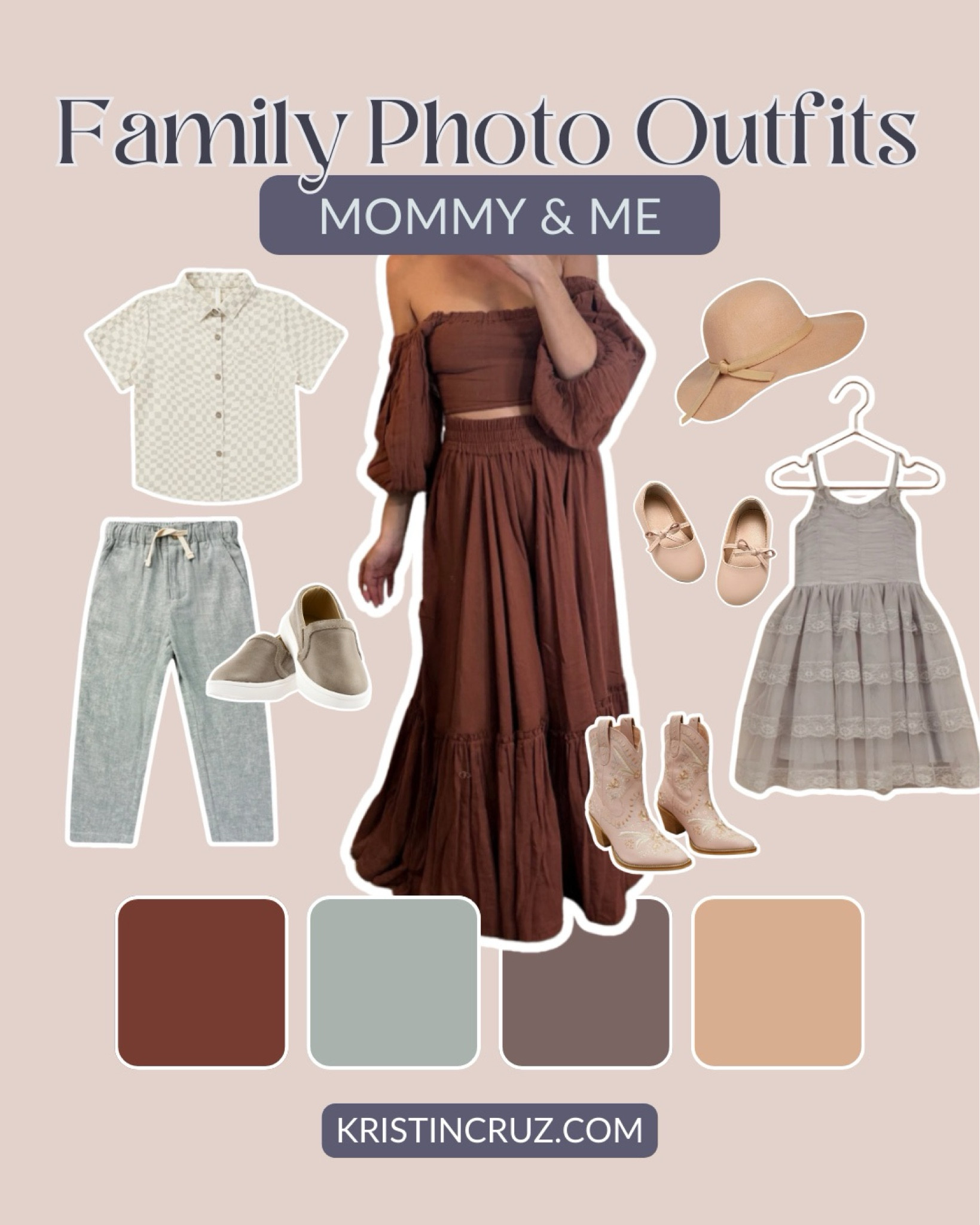 Ok, so we start this coordinated set of family photo outfits with an Epic dress from Reclamation. It’s ready to ship right now and there are some left, and it’s a great price for one of her dresses! You can wear the top several ways and it fits multiple sizes. I put it with two sets of outfits for a boy and girl for a mommy and me Photoshoot. 🥰

#LTKStyleTip #LTKFamily #LTKKids