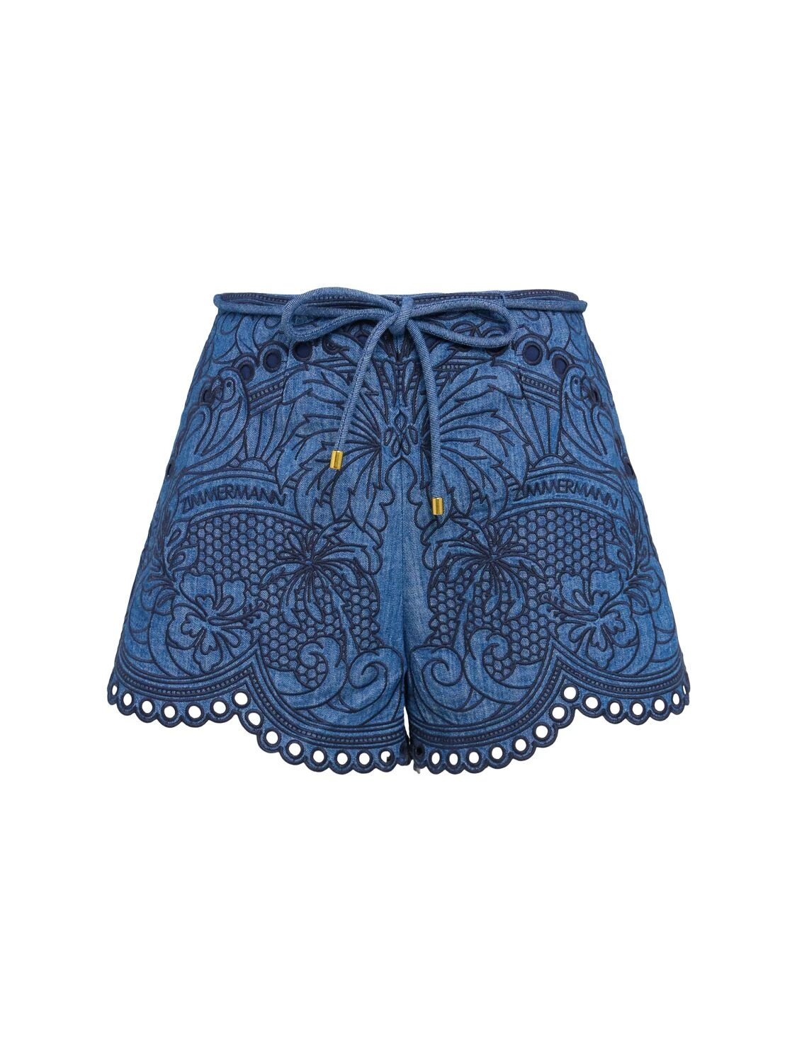 Coco Embroidered Cotton Denim Shorts | Luisaviaroma