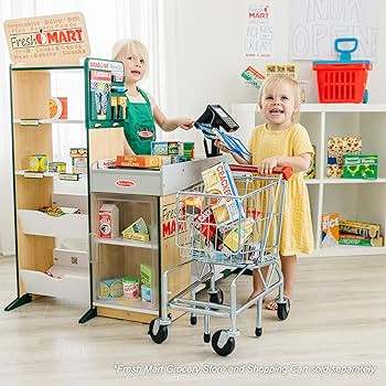 Melissa & Doug Freestanding Wooden Fresh Mart Grocery Store - FSC Certified | Amazon (US)