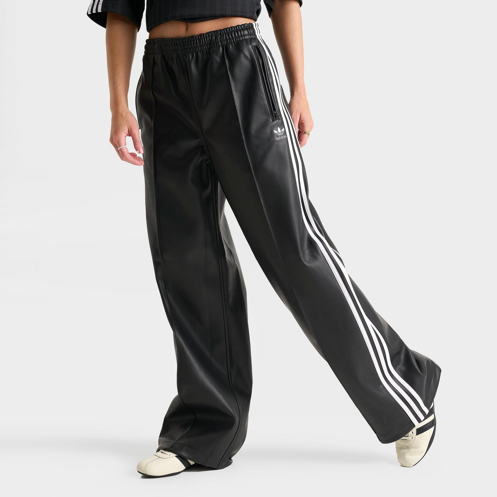 Women's adidas Originals adicolor Classic Firebird Pleather Track Pants | Finish Line (US)