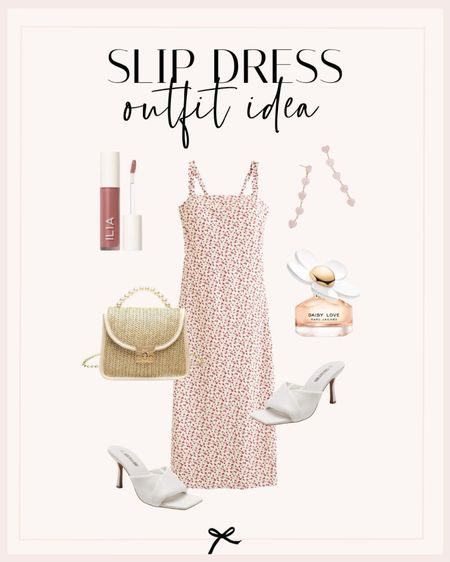 Slip dress outfit idea. This Abercrombie dress and pearl detail bag are perfect for spring. 

#LTKbeauty #LTKstyletip #LTKSeasonal