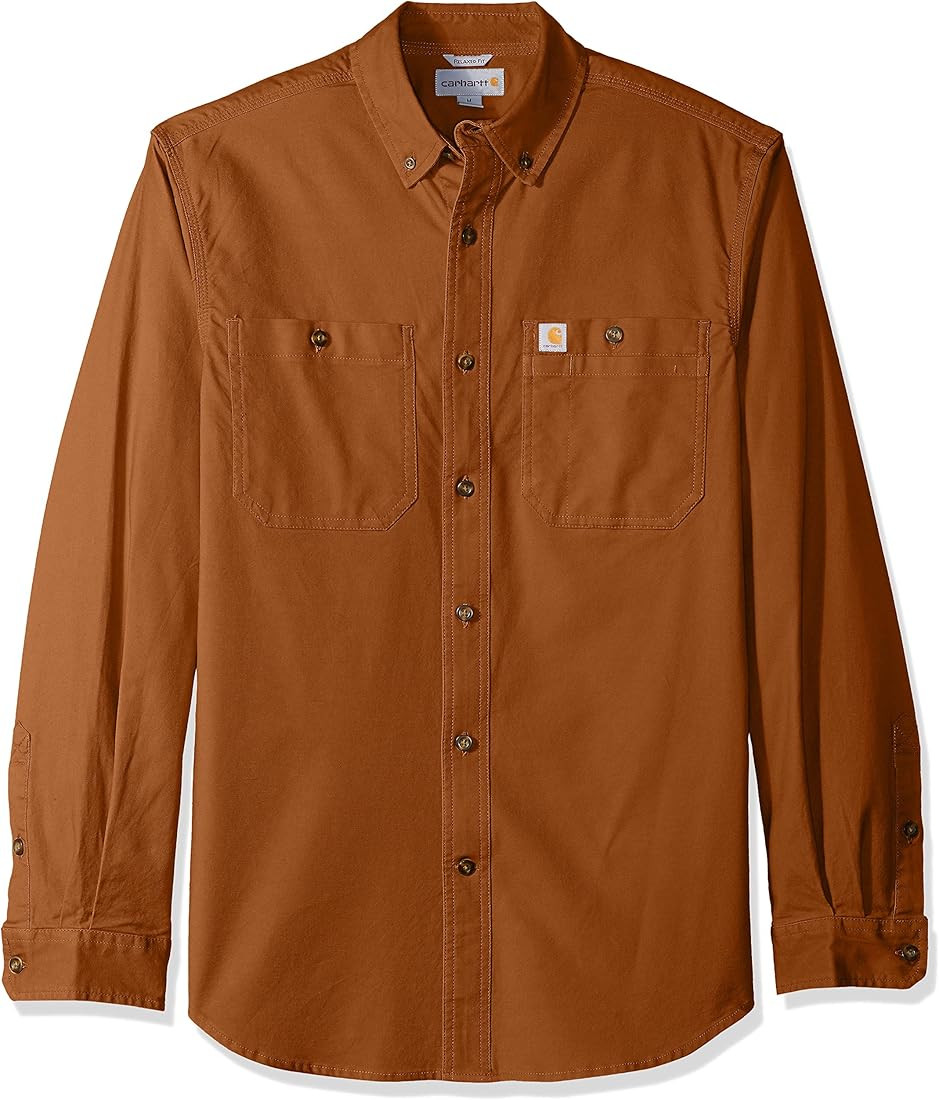 Carhartt Men's Rugged Flex Rigby Long Sleeve Work Shirt (Regular and Big & Tall Sizes) | Amazon (US)