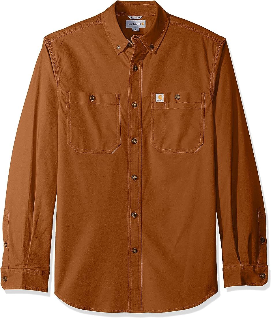 Carhartt Men's Rugged Flex Rigby Long Sleeve Work Shirt (Regular and Big & Tall Sizes) | Amazon (US)