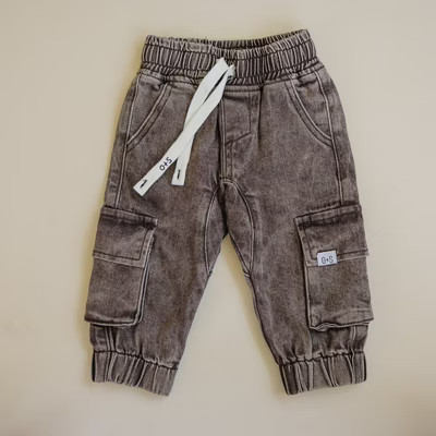 Kids Wes Cargo Denim Jeans Brown 18-24M - Olive + Scout | Target
