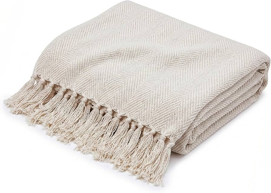 Americanflat 50x60 Throw Blanket - Soft and Breathable Cotton Throw Blanket for Couch, Bed, Chair... | Amazon (US)