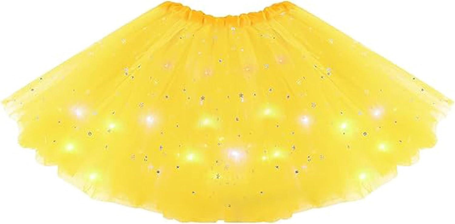 Girl Tutu Skirts, 2-8 Years Baby Girls Light Up LED Tutu Skirt Magic Light Princess LED Dancing Skirt Tulle Ballet | Amazon (US)