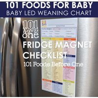 101 Foods Checklist Fridge Magnet For Baby Led Weaning From Before One | Etsy (US)