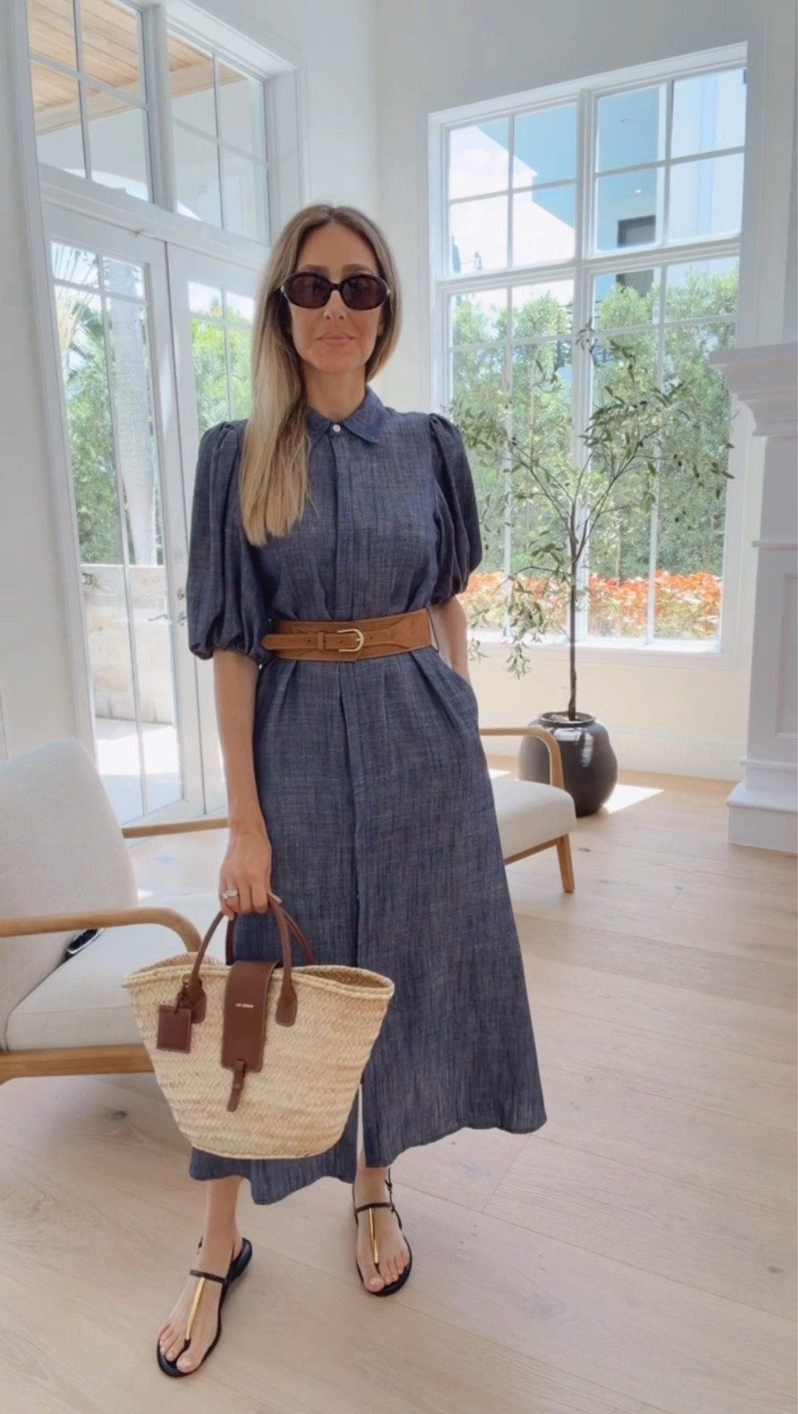 Elegant summer outfit! Loving this dress so much, it’s flowing and flattering
Fits true to size and I’m wearing size small
Summer dresses
Summer outfits 
Business casual workwear

#LTKU #LTKootd #LTKOver40