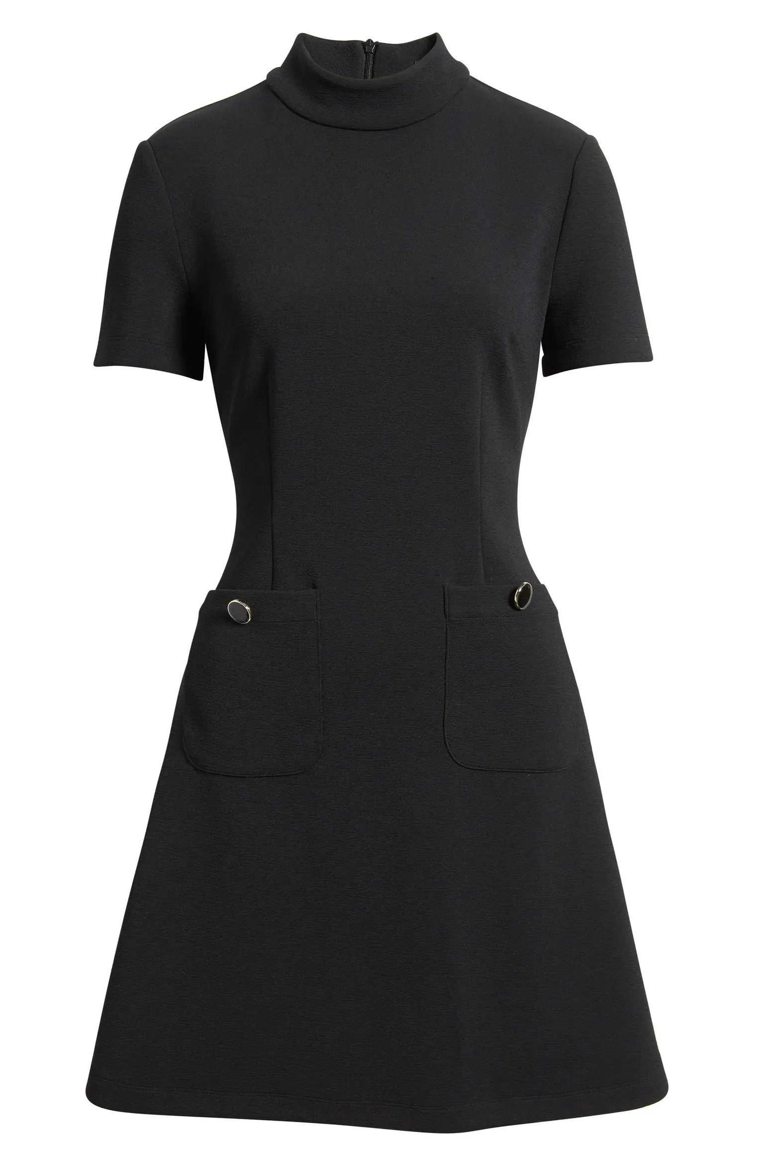 Patch Pocket Short Sleeve Stretch Crepe Minidress (Women) | Nordstrom | Nordstrom