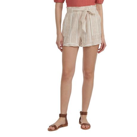 Mexx Women’s Botanical Print Pull-On Shorts with Self Belt and Ruffle Trim | Walmart (CA)