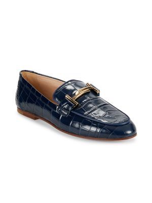 Tod's Croc Embossed Leather Bit Loafers on SALE | Saks OFF 5TH | Saks Fifth Avenue OFF 5TH