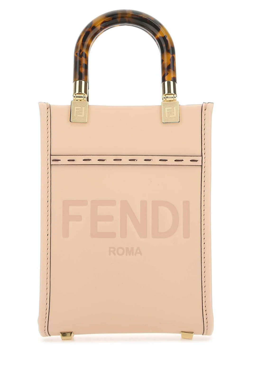 Fendi Sunshine Logo Debossed Mini Tote Bag | Cettire Global