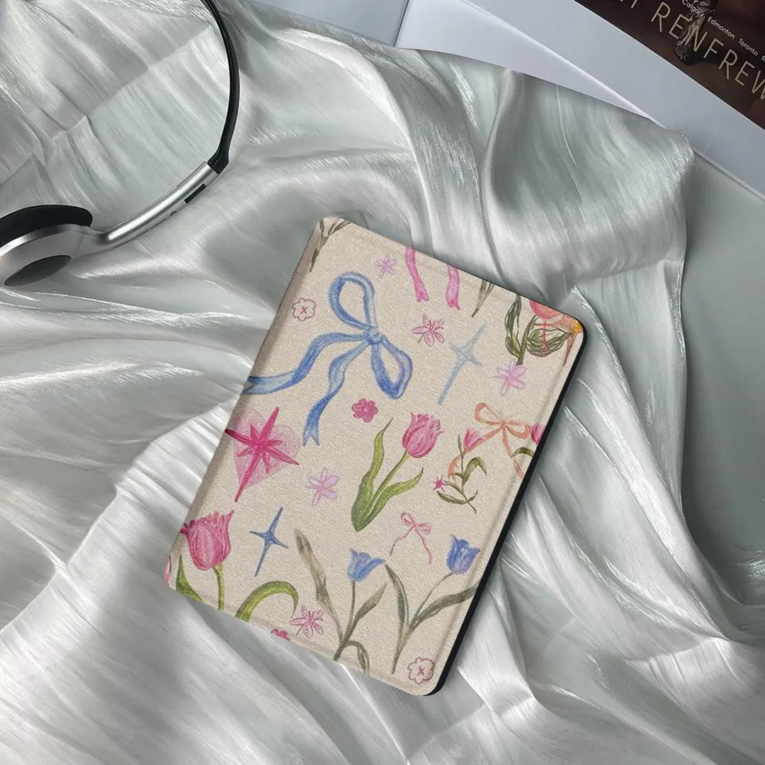 Pastel Bow Flowers Kindle Case With Hand Strap - Fits Kindle Paperwhite 12th Gen and All Models -... | Etsy (US)