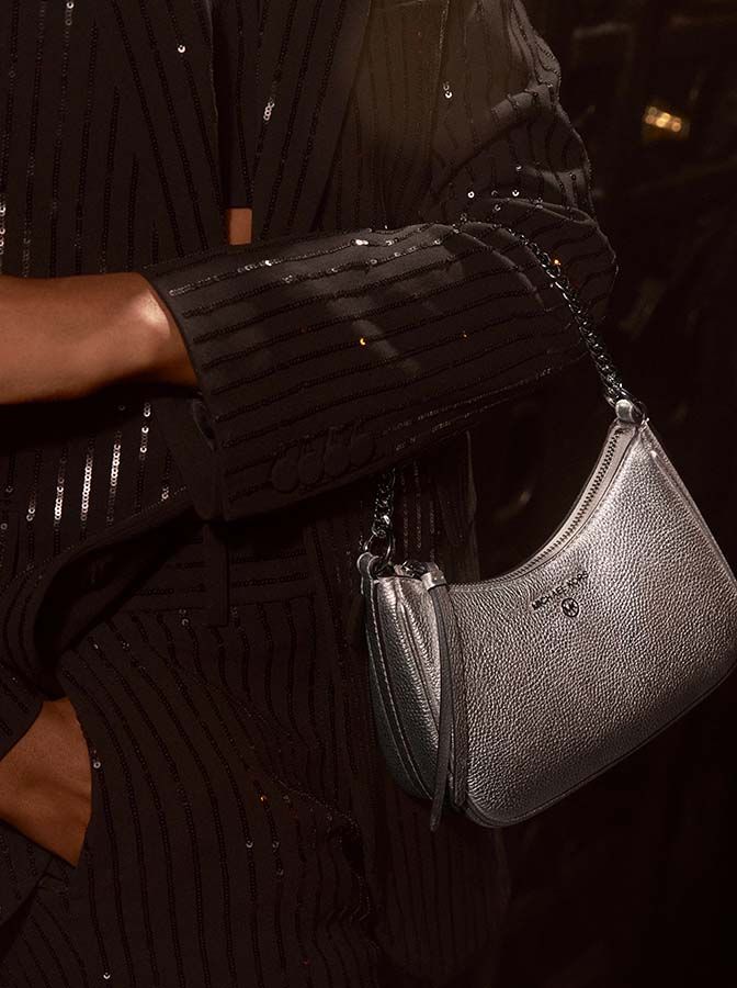 Mila Small Metallic Leather Shoulder Bag | Michael Kors US